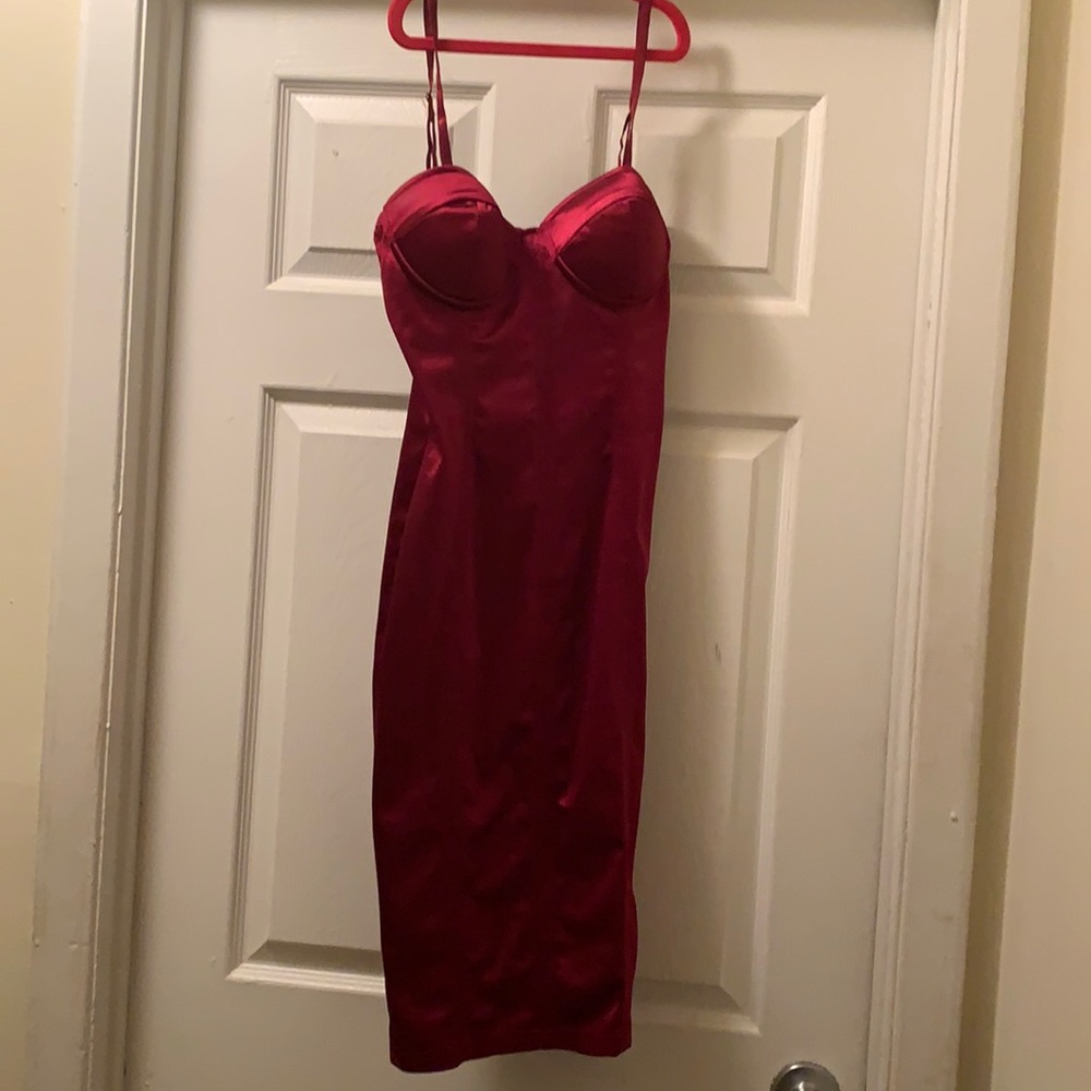 Burgundy dress